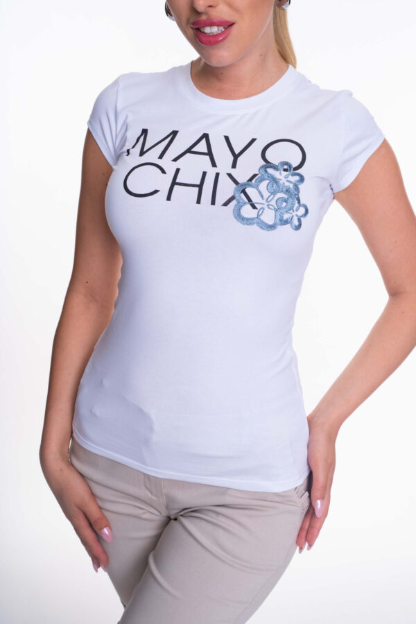 Mayo Chix Light póló hímzett virággal/ S - Image 5