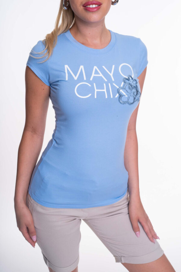 Mayo Chix Light póló hímzett virággal/ S - Image 5