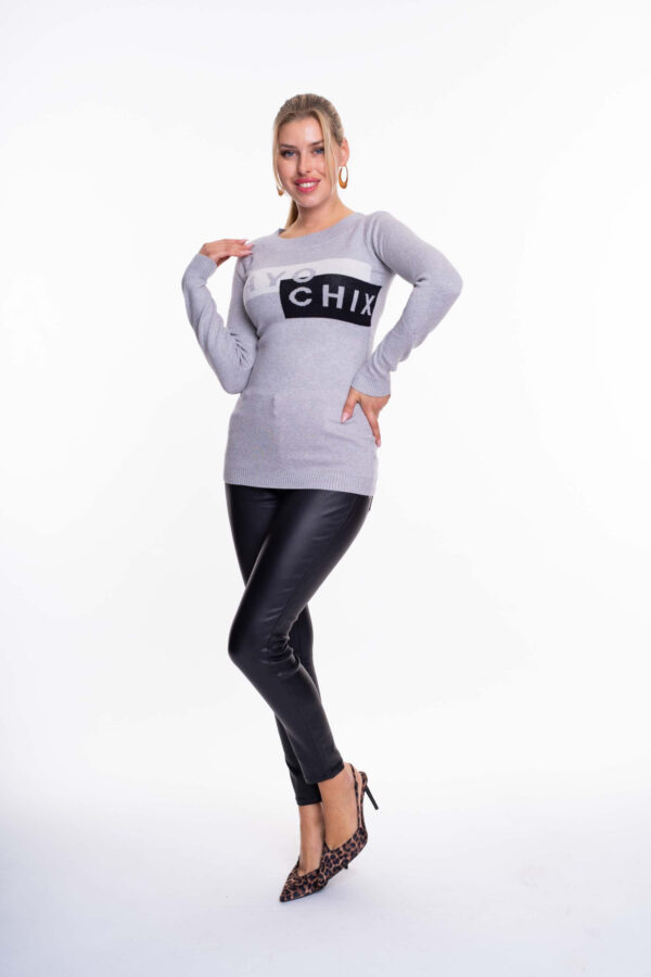 Mayo Chix Silver kötött pulóver/ F - Image 4